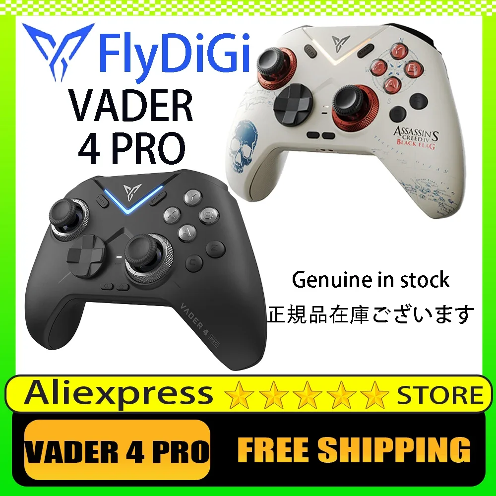 Flydigi Vader 4 Pro Gamepad Force Adjustable Rocker Switchable Triggers Ergonomic Game Controller PC Gamer Accessories Man Gifts