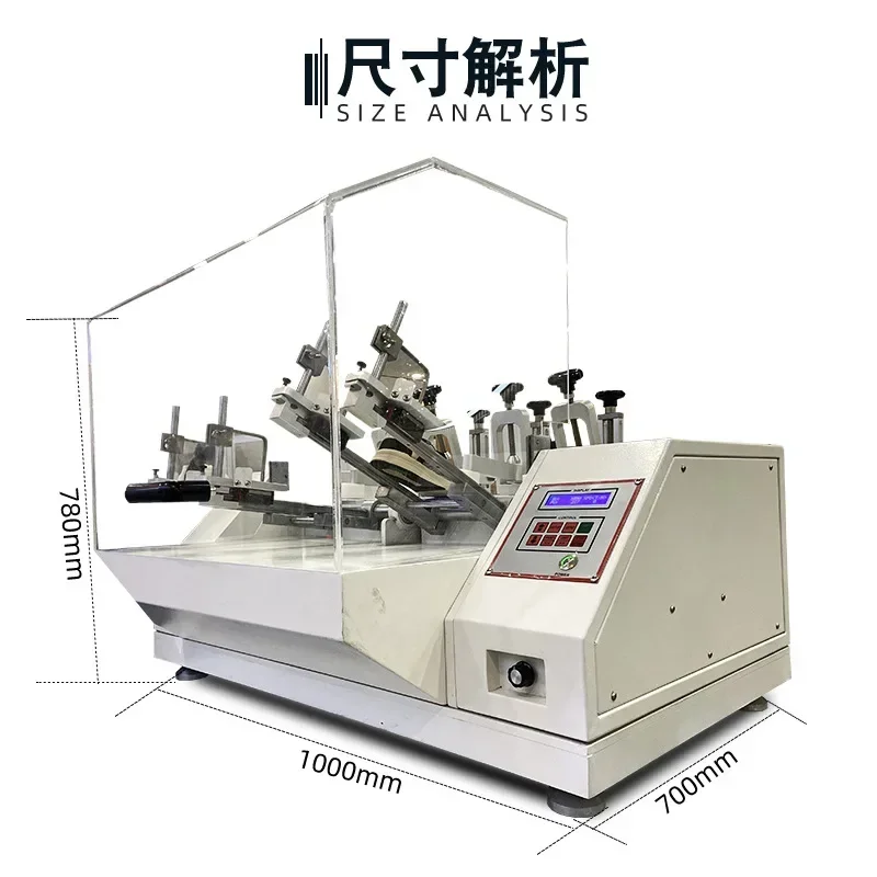 Finished shoe bending resistance testing machine, shoe heel bending fatigue testing device