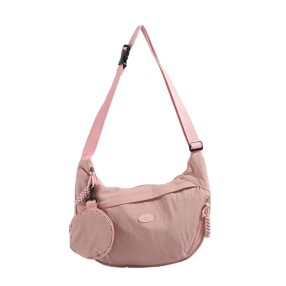 

Korean Style Nylon Shoulder Bag Lightweight Handbag Oxford Cloth Crossbody Bag Tote Bag Large Capacity Dumpling Bag Girls