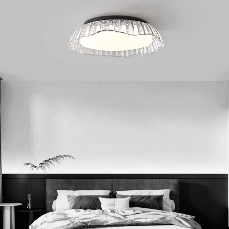 Italian minimalist master bedroom light luxury resin new eye protection intelligent study room ceiling light