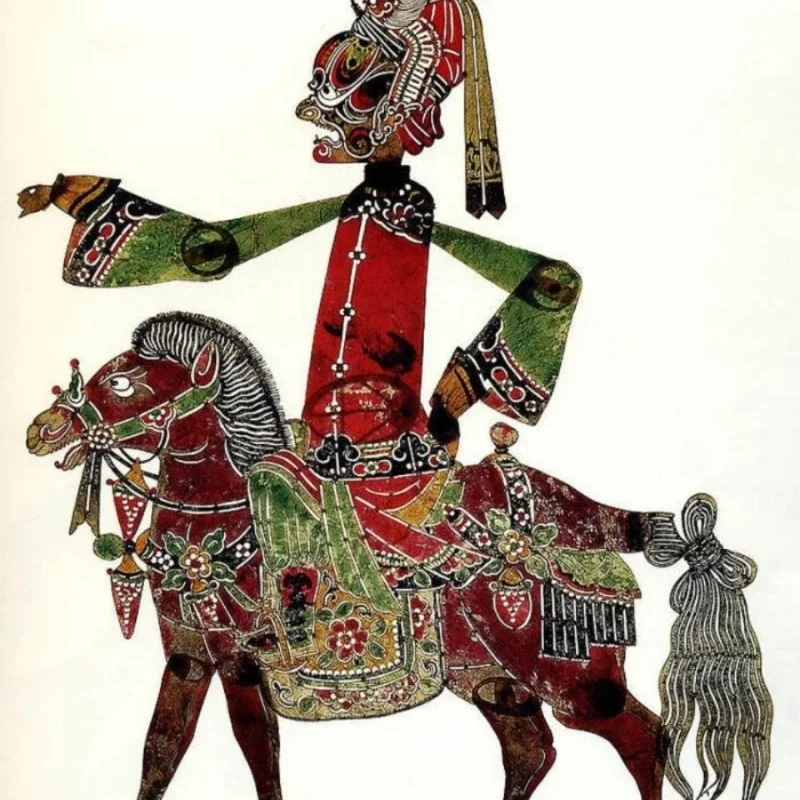 Folk old craftsmanship pull foreign film shadow play