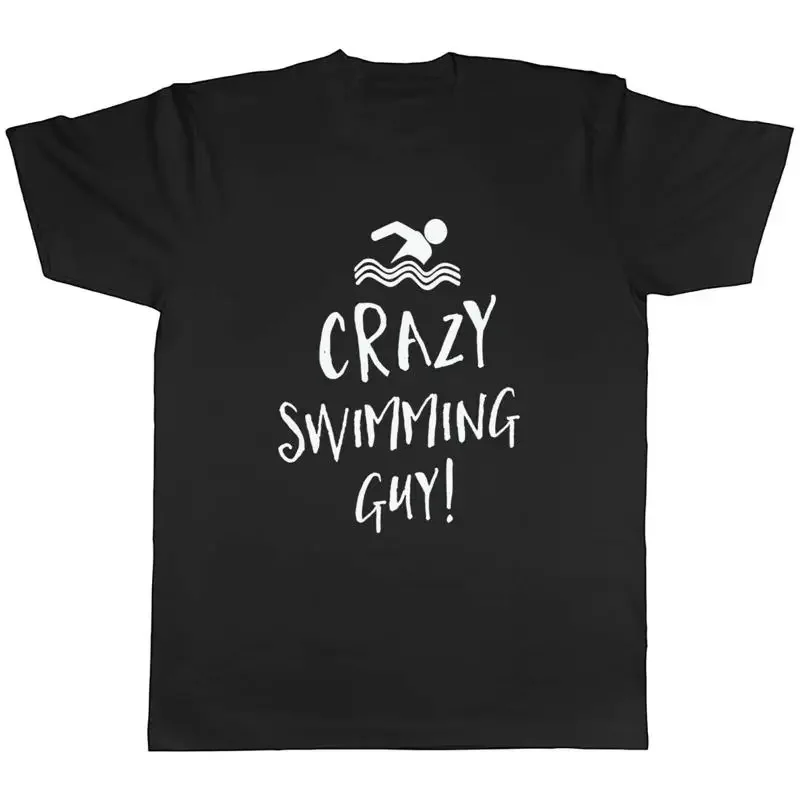Crazy Swimming Guy Mens Unisex T-Shirt Tee