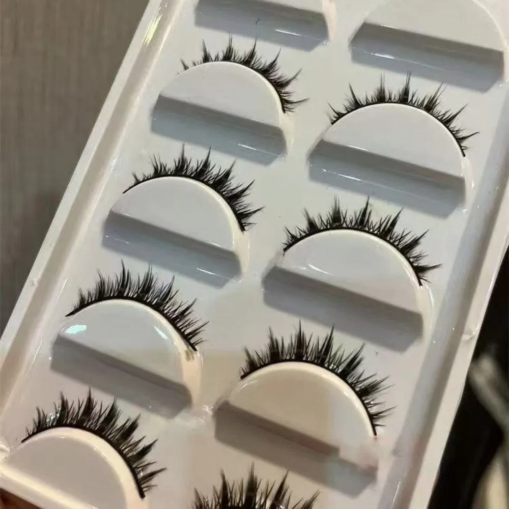 Black Little Devil False Eyelashes 9-10MM Curvature C DIY Lashes Extension Lightweight Reusable Cosplay Comic Fake Eyelashes