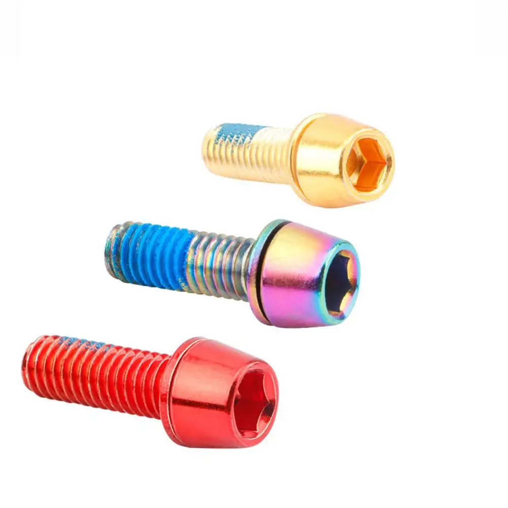 Parafuso para pinça de freio a disco, M6 x 18mm, M6 x 20mm, parafuso de bicicleta MTB, parafusos de bloqueio de manivela para estrada, 6pcs