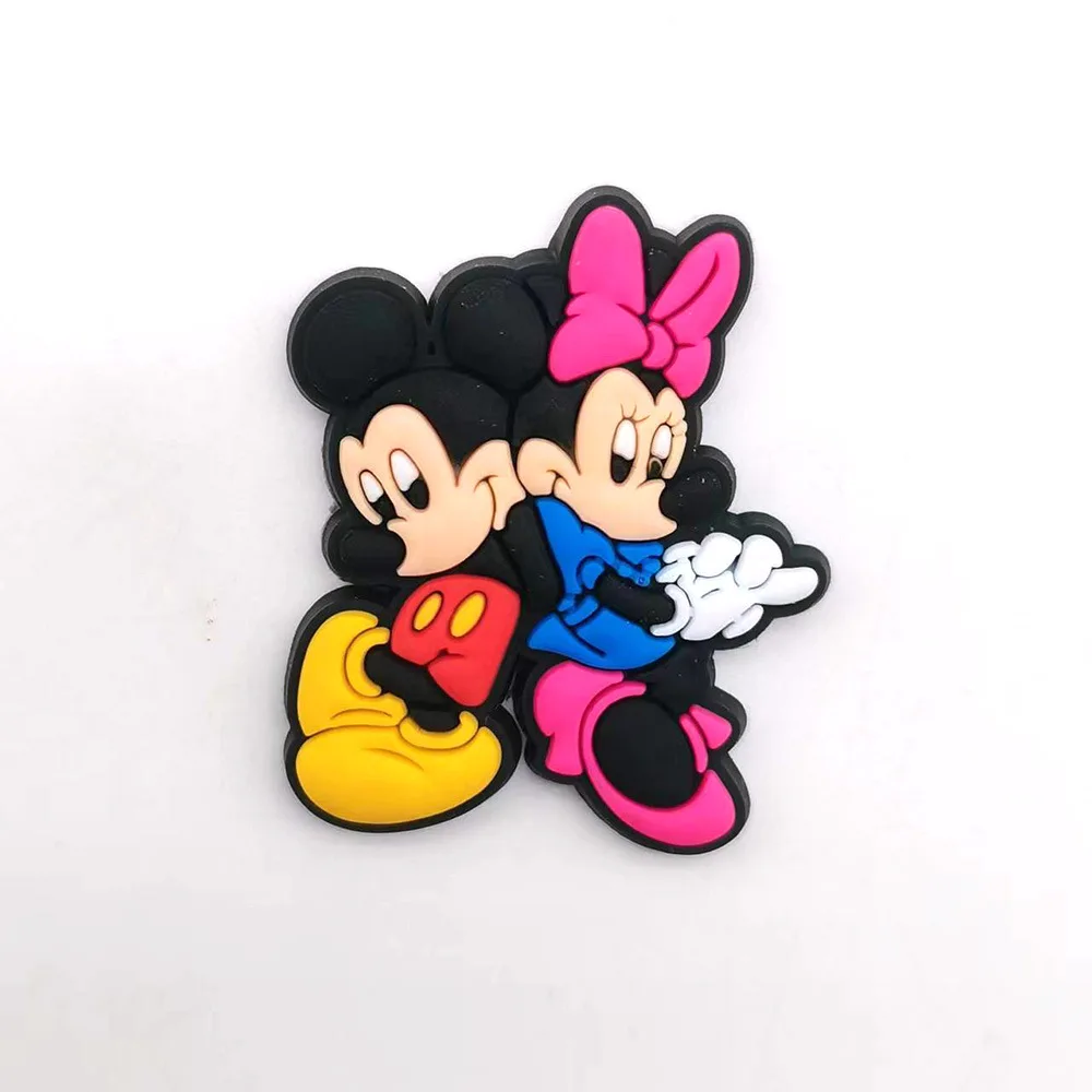 Disney Mickey sepatu pesona dekorasi Minnie pin anak laki-laki perempuan Jeans anak-anak wanita jimat hadiah Natal aksesori sepatu hadiah