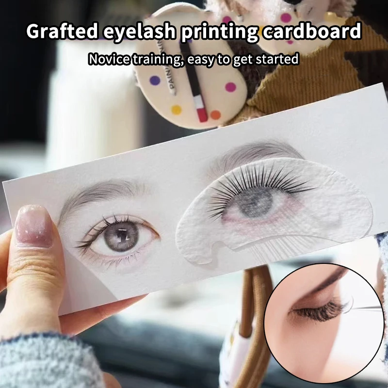 

10Pcs False Eyelash Cards Beginner Lash Map Chart Wispy Lashes Reusable Makeup Eye Patch Training Eyelash Extensions Tool