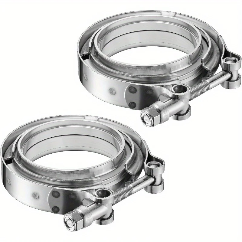 

3.0 Inch V Band Clamp with Flange Male Female Universal 304 Stainless Steel for car 2PCS