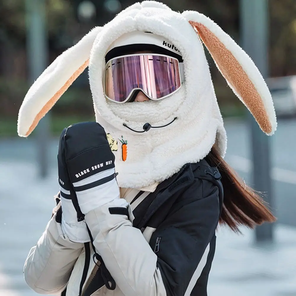 الشتاء يندبروف قبعة متكاملة وشاح سماكة قبعة صغيرة دافئة وشاح لينة قبعة حماية الأذن في الهواء الطلق