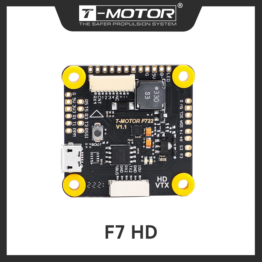 

T-MOTOR F Series FC F7 HD Контроллер полета для радиоуправляемого гоночного дрона FPV подходит для DJI единиц