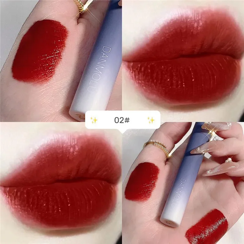 Lipstick Set 5 Colors Matte Long Lasting Waterproof Non-Stick Cup Lip Glaze Not Easy To Fade Red Lips Lip Tint Cosmetic Makeup