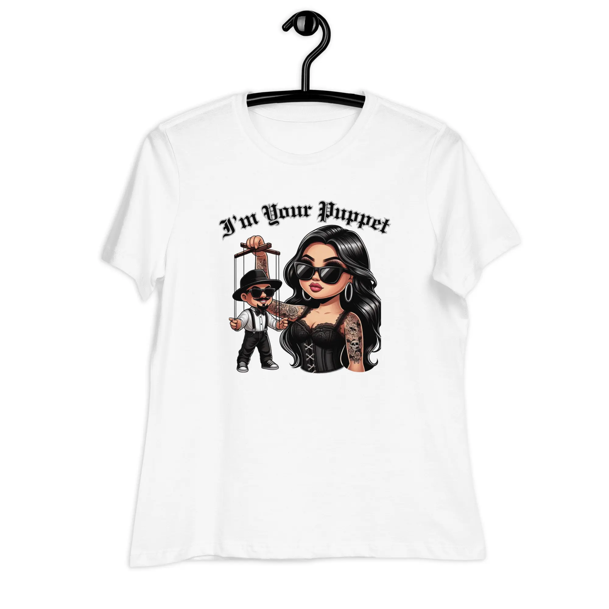 I'M Your Puppet' Women'S T Shirt Black Corset Chola