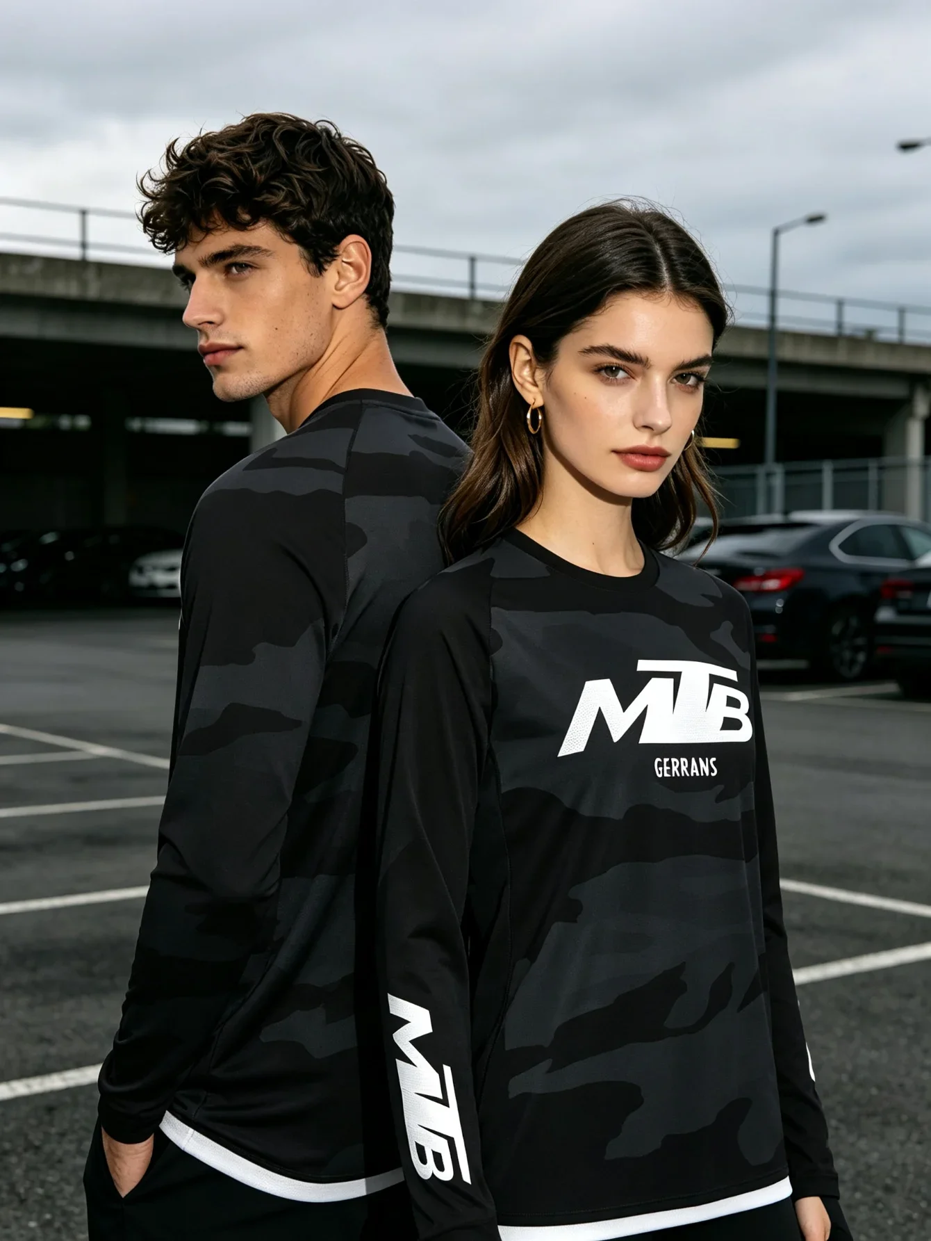 Couple Y2K MTB Cycling Jersey Long Sleeve Men Women Camo Graphic Tee Plus Size Standard Size Mountain Bike Streetwear Top