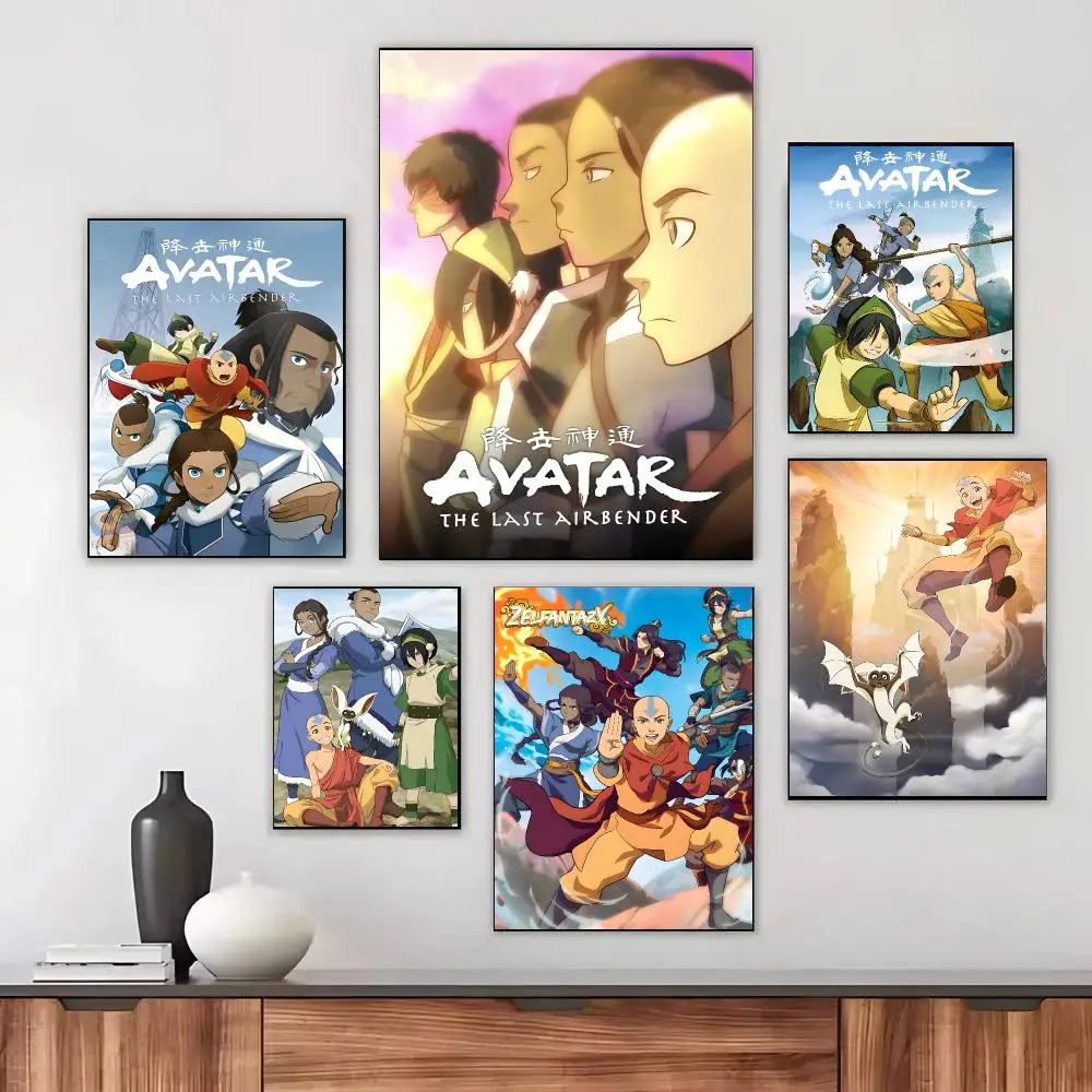 Anime A-Avatar The Last Airbender Poster HD Waterproof Self-Adhesive For Living Room Gift Bedroom Hallway Wall Decor