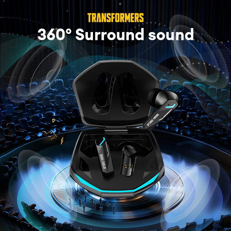 Original TRANSFORMERS TF-T10 Bluetooth 5.4 Earphones Gaming Low Latency Headphones Choice Gamer Music Dual Mode Wireless Earbud