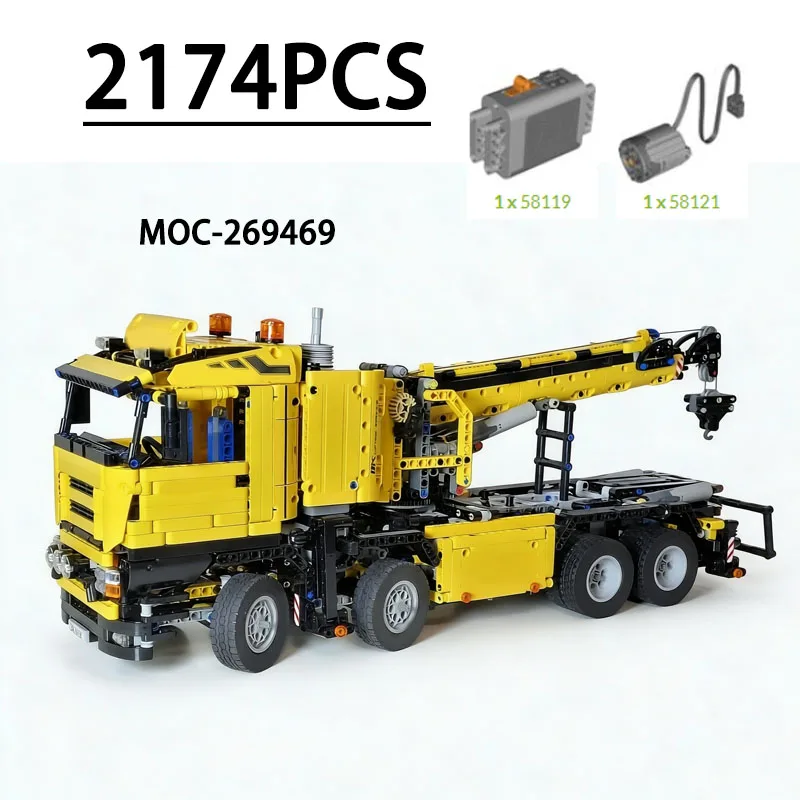 MOC-269469 Building Blocks Set 8258 Trailer Crane Truck Assembly Model 2174 PCS Birthday Fun Toy Holiday Christmas New Year Gift