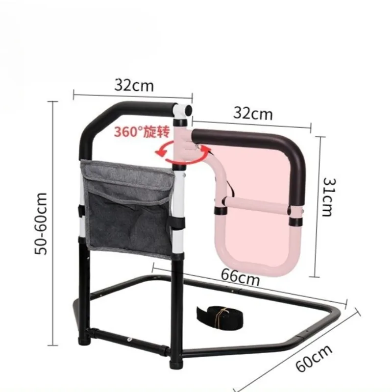 Bedside Guardrails Elderly Stand Up Auxiliary Handle Rotatable Handles Foldable Bedside Handrail for Elderly Assist Get Up Rails