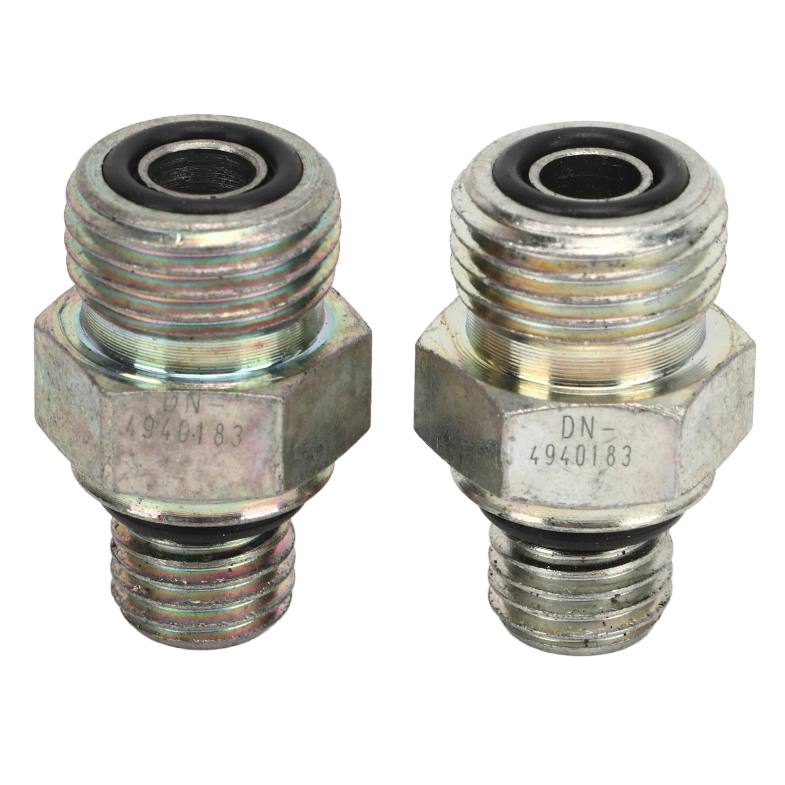 

2Pcs Turbo Oil Feed Connectors Joints 4940183 3922790 for Dodge Cummins - Metal Alloy Sealing Turbo Parts