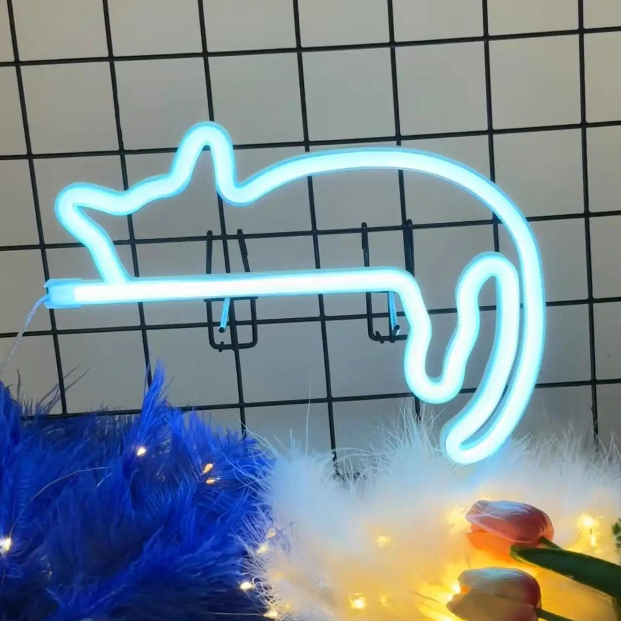 Sleeping Cat Led Neon Signature, Room Warm Arrangement, Birthday Gift, Holiday Party Decoration, Proposal Confession, USB or Battery Powered (Battery Not Included)