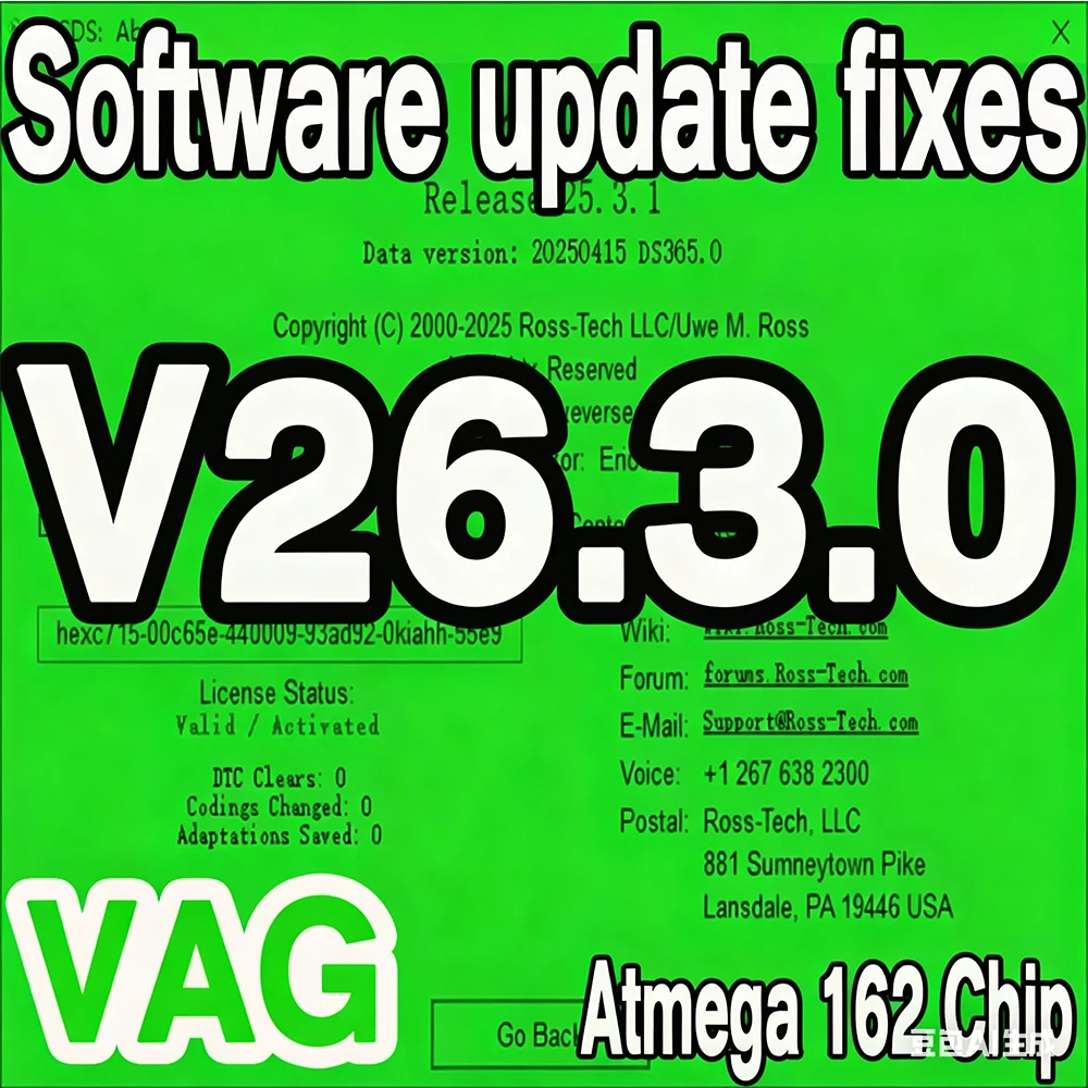 

UPDATE SOFTWARE VCDS 2026 VAG COM OBD2 Scanner VAG HEX V2 USB Interface FOR VW AUDI Skoda Seat Unlimited VINs Multilingual TOOL
