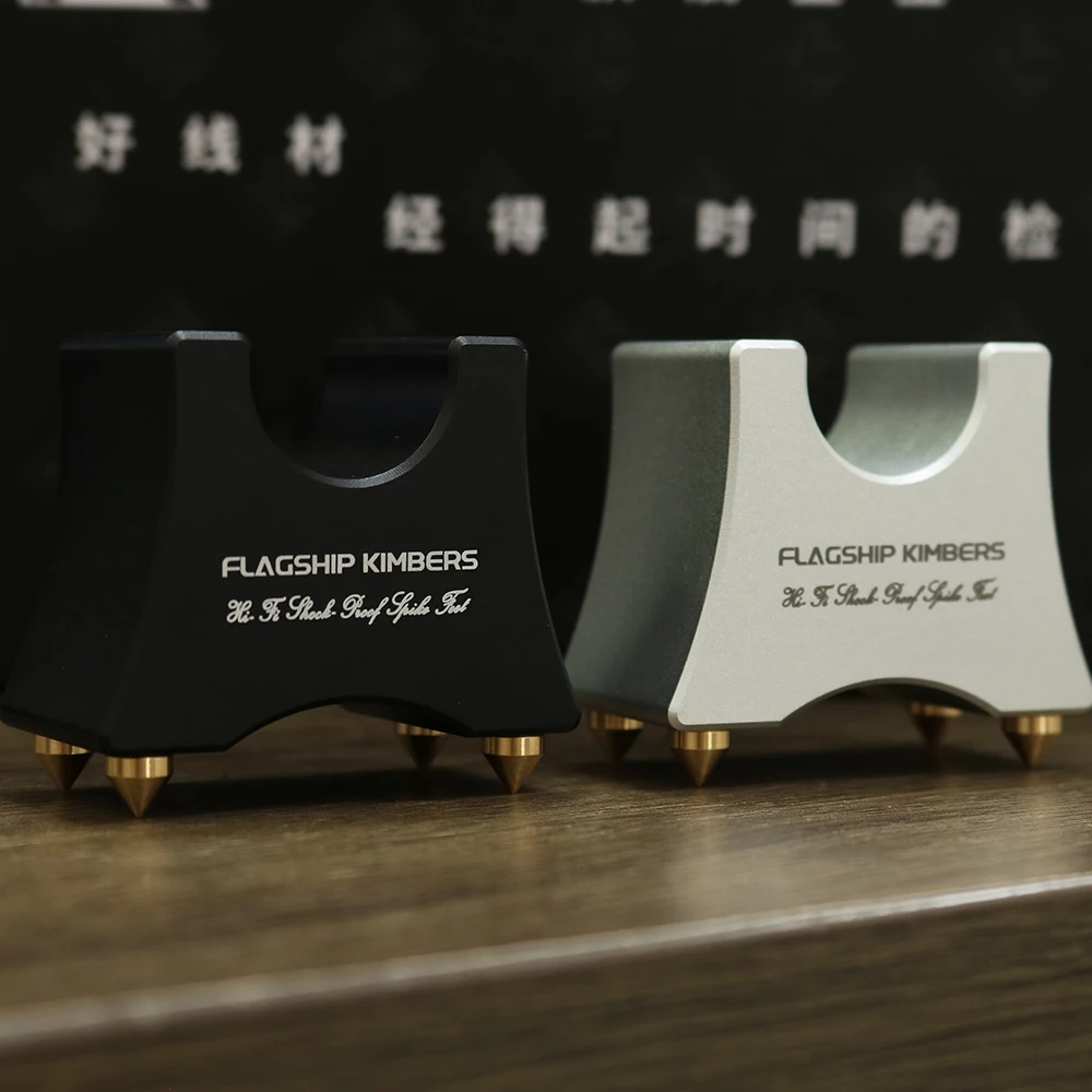 4pcs New Cable Tray HIFI Hold Speaker Power Wire Tray Stand Feet Spike Support Frame Aluminum Trailing Pad Absorber Audio Spikes - Image 4