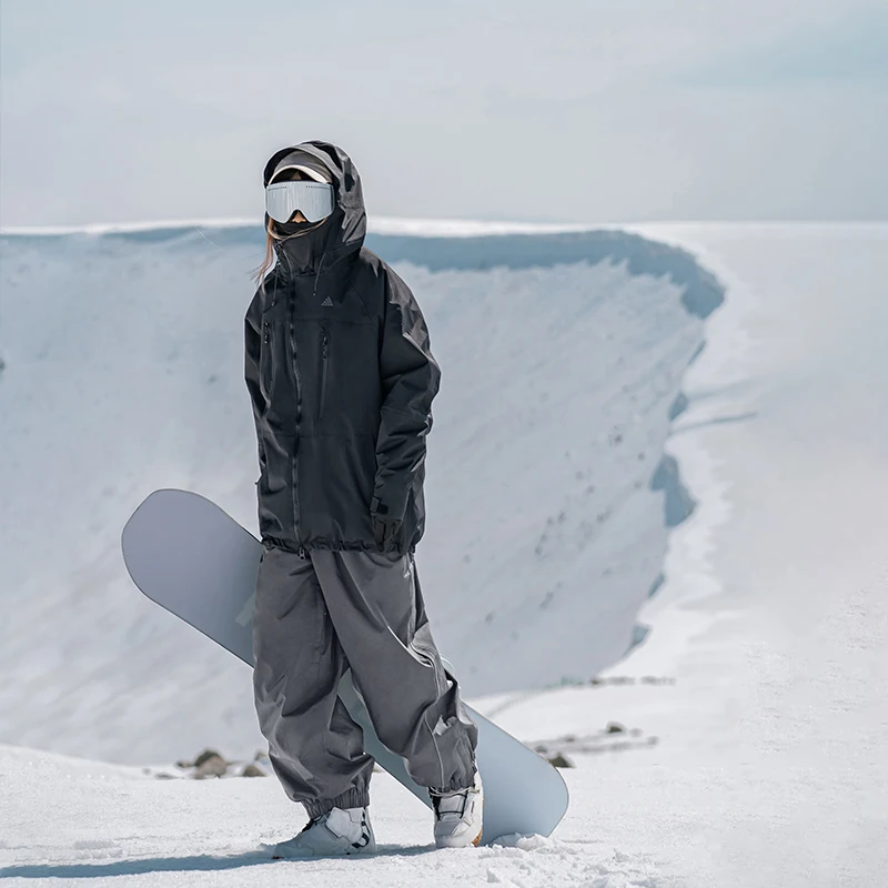 Pantalon de ski imperméable pour homme et femme, résistant à l\'usure, coupe-vent, ski de planche unique