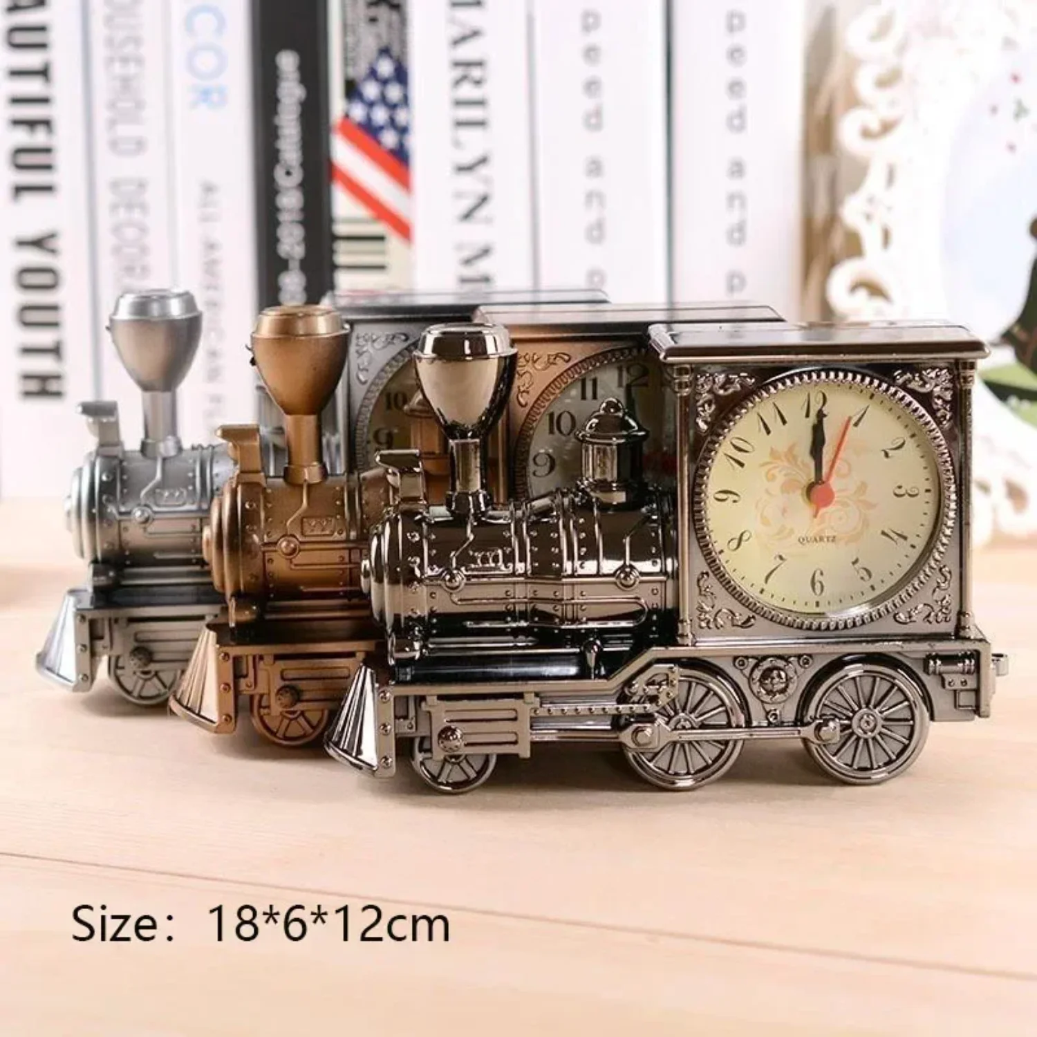 Classical Retro Creative Yellow Car Desktop Ornament Children Bedside Clock Cute Alarm Clock