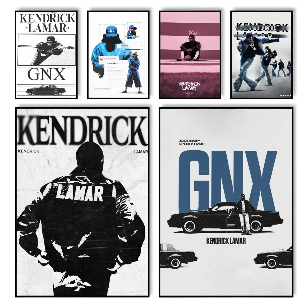 Singer K-Kendrick Lamar Poster HD Self Adhesive Waterproof Wall Art Ideal for Home Office Dorm Bedroom Great Gift