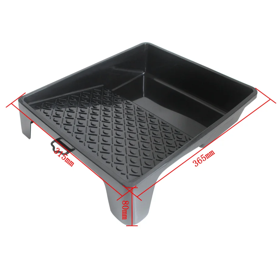 10 inch Paint tray for decorative wall decorative tool with pattern black plastic paint pan roller brushing tool 35*30*7.5cm