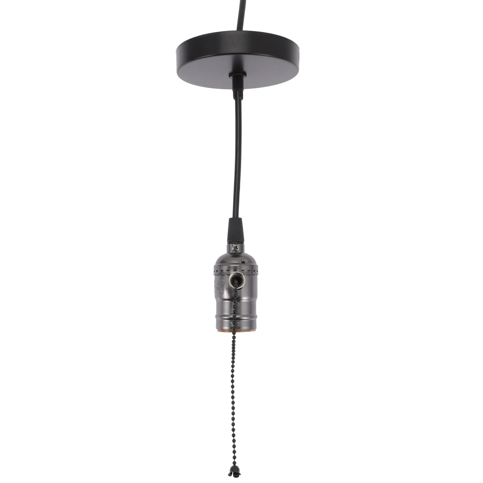 

Retro E27 Holder Iron Cable Black Pearl Switch 27W Pendant Light Holder E27 Lamp Socket Screw Bulb Vintage Lighting