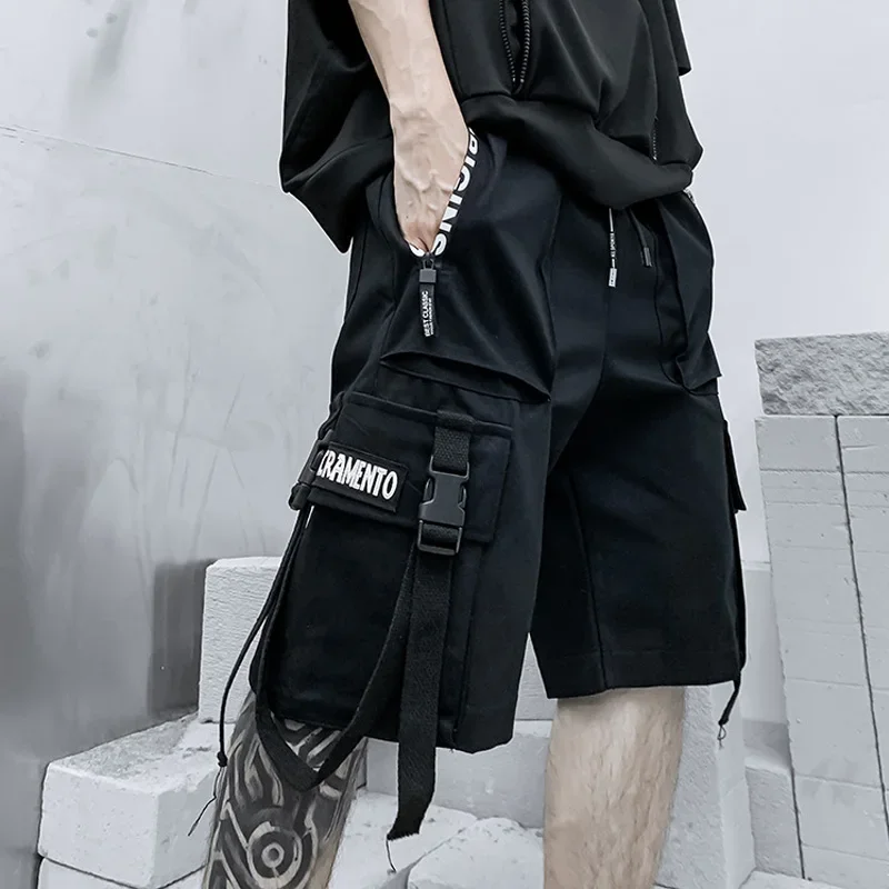 Techwear Y2k Shorts Men Harajuku Japanese Fashion Streetwear Casual Men's Cargo Shorts Punk Hip Hop Summer Sport Male Clothing