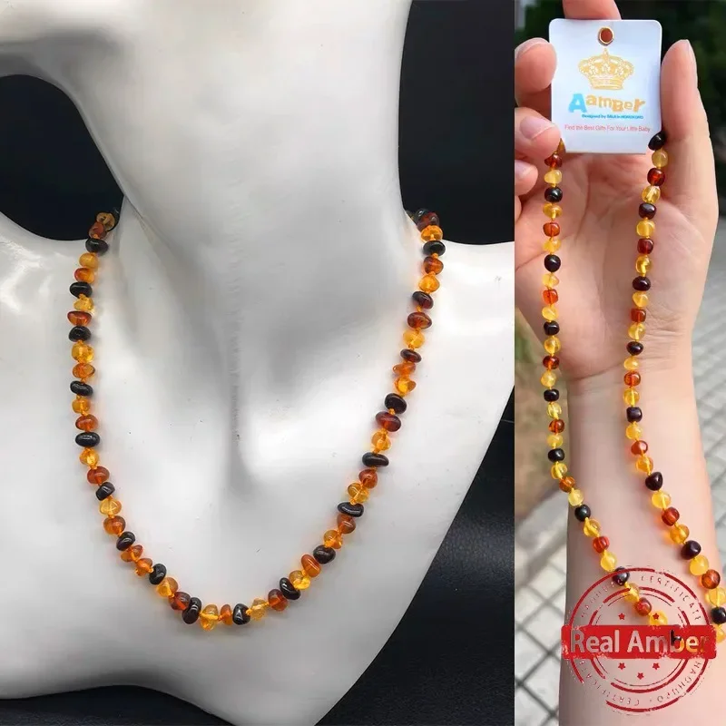 2024 Fashion Women Natural Baltic Amber Bracelet/Necklace Original Handmade Amber Jewelry Gift Accessories Wholesale