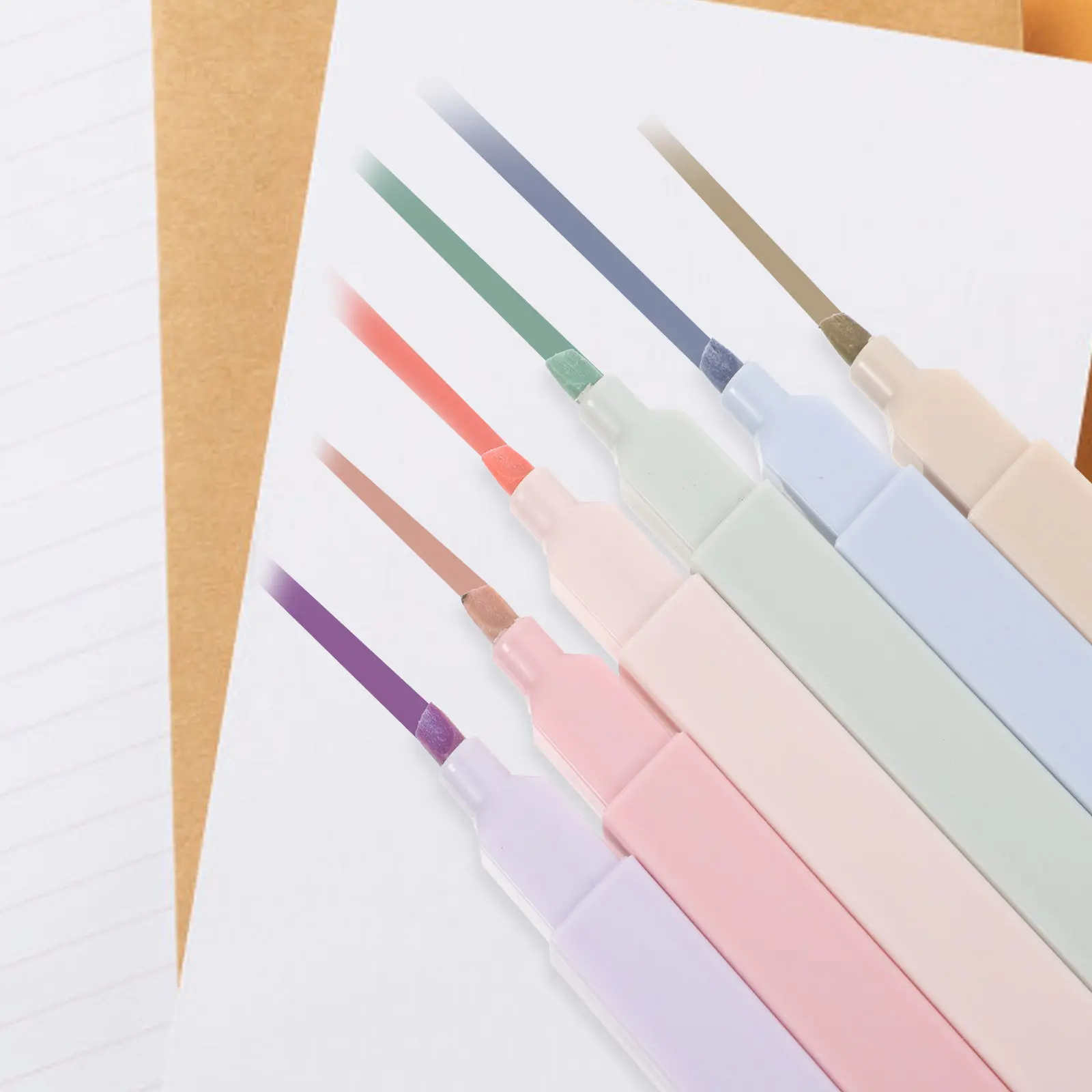 

6Pcs Portable Highlighter Pens Compact Water-Based Pigment Markers for School Office Study Reading Notes Work Scrapbook Book