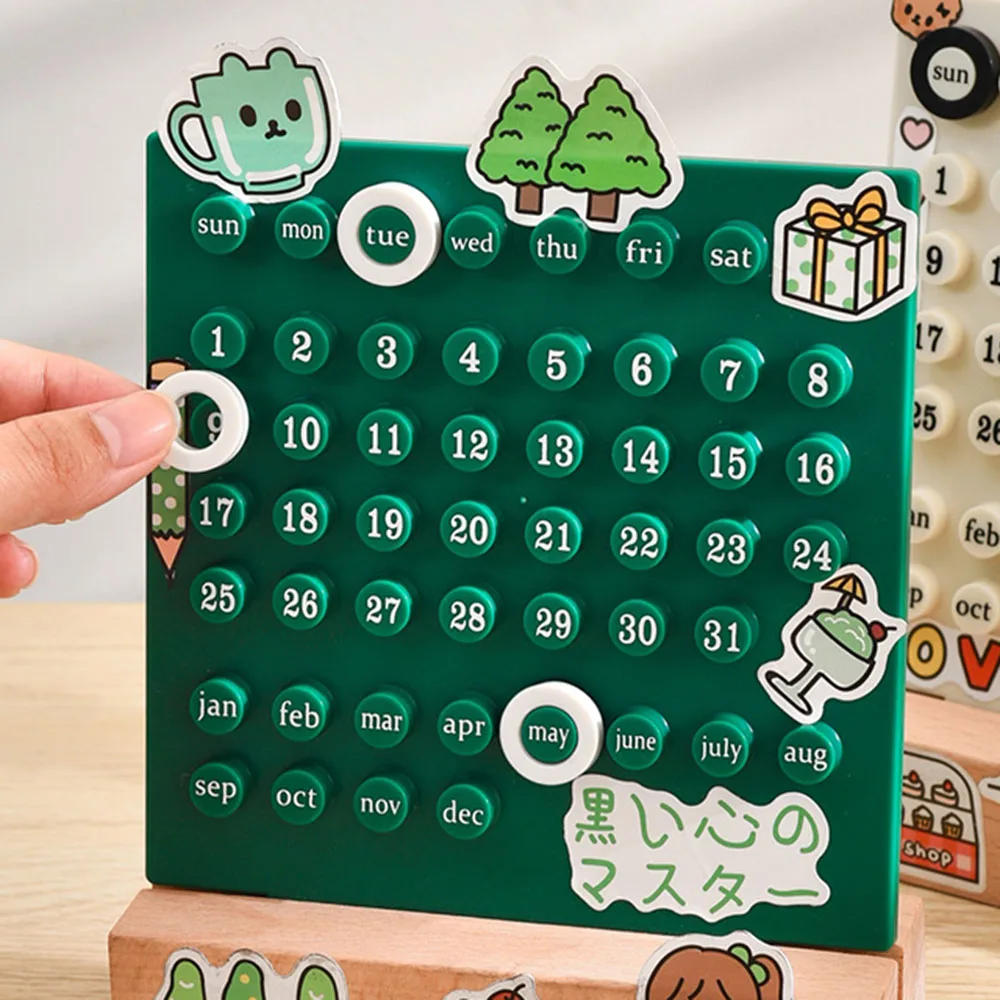 Creativity Wooden Round Rings Calendar DIY Personalized Ferrule Calendar Ornament Gift For Birthday