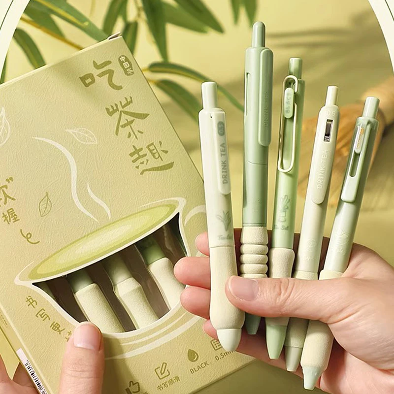 Gel Ink Pens, Black Ink Pens Fine Point Smooth Writing Pen 0.5mm Retractable, Best Aesthetic Cute Pens for Journaling Note