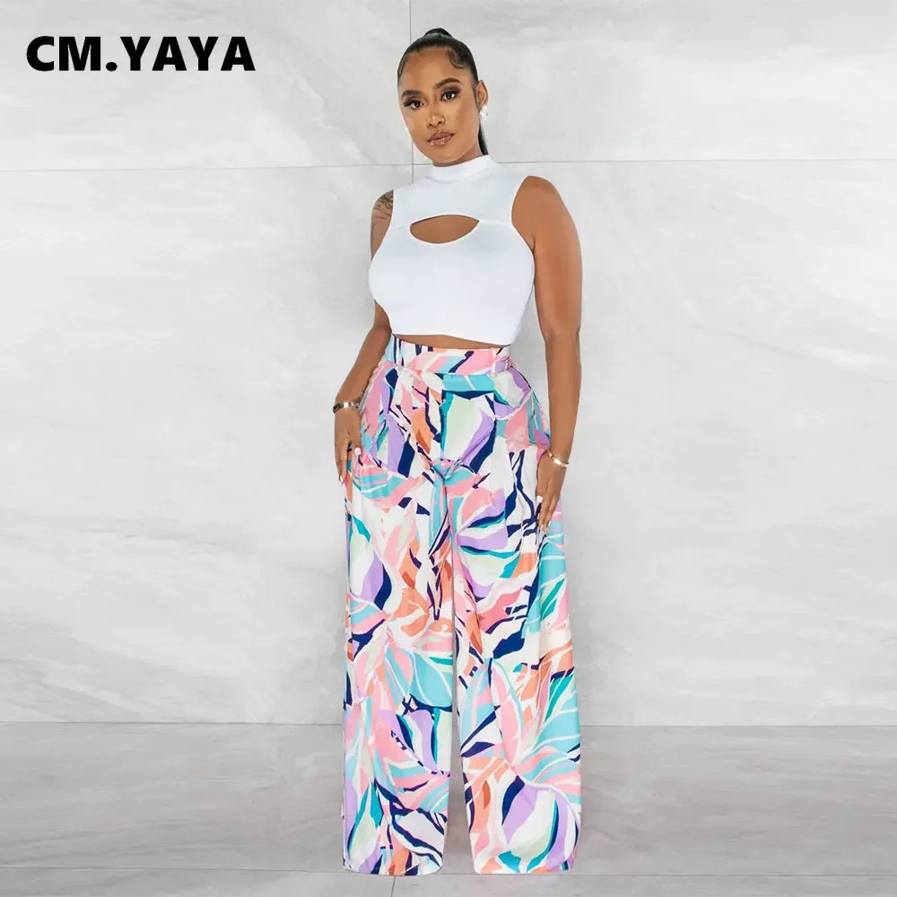 FANAN Street Vintage Women's Set Cutout Front Tank Top and Straight Skirt Pants Suit 2023 INS Two 2 Piece Set Outfit Tracksuit