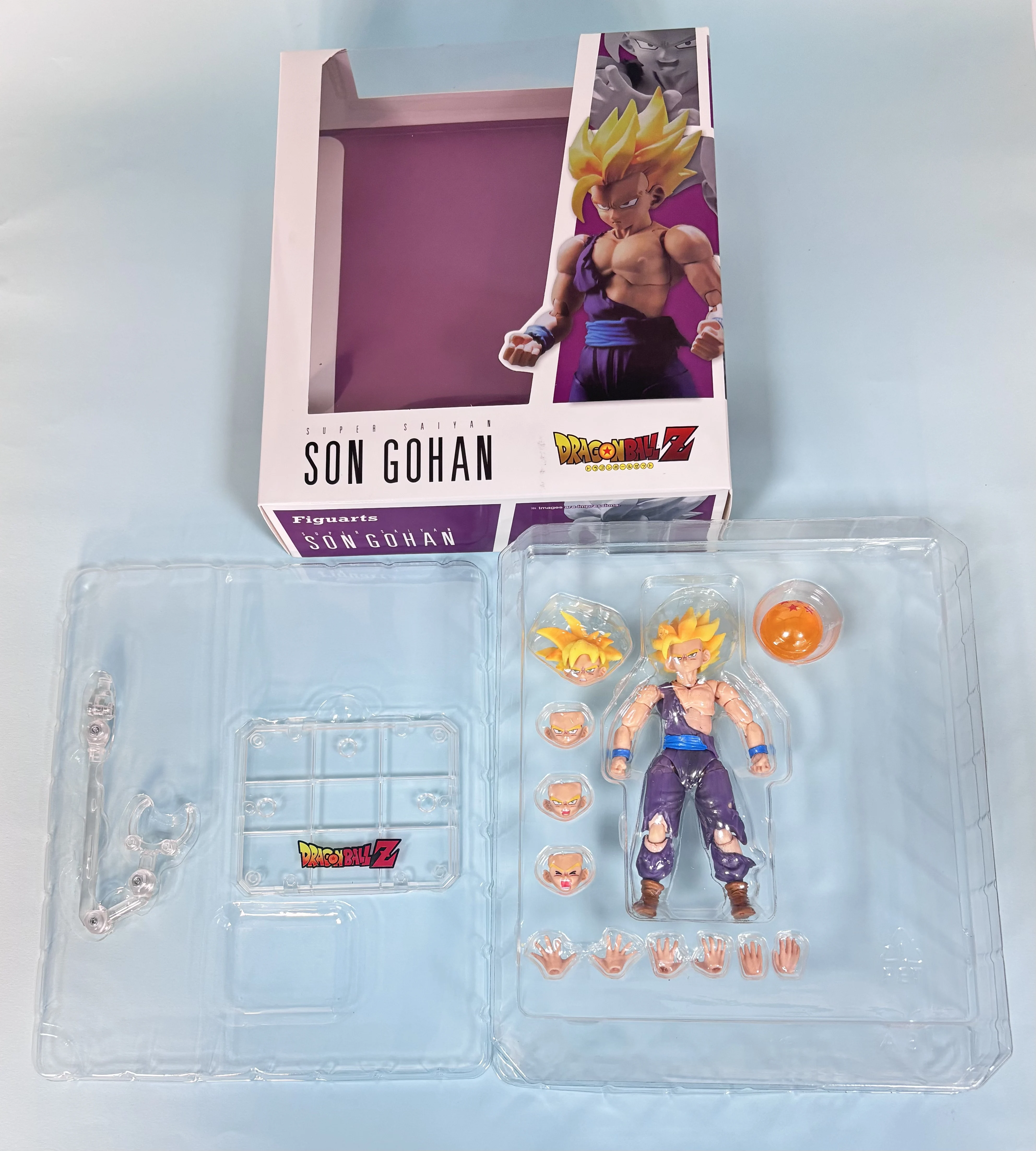 Bandai Dragon Ball Super Saiyan Gohan Large Figure Anime Collectible Birthday Gift Desktop Ornament