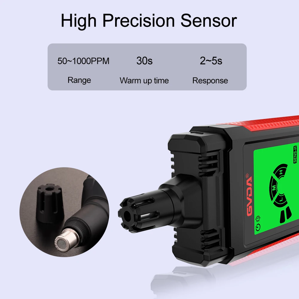 GVDA Combustible Gas Detector Flammable Gas Analyzer Natural Gas Leak Location Determine Meter Tester Methane Gas Leak Detector