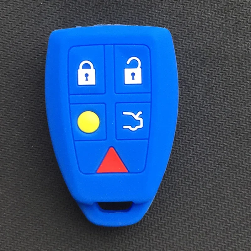 silicone car key cover case for volvo s40 remote 5button key