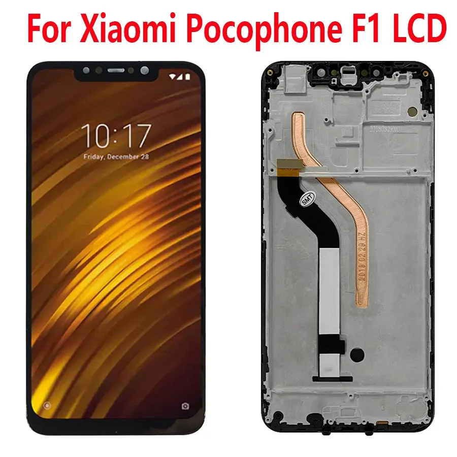 

Original Poco F1 Lcd Display For Xiaomi Pocophone F1 Lcd Display Touch Screen Digitizer Assembly For Xiaomi PocophoneF1 PocoF1