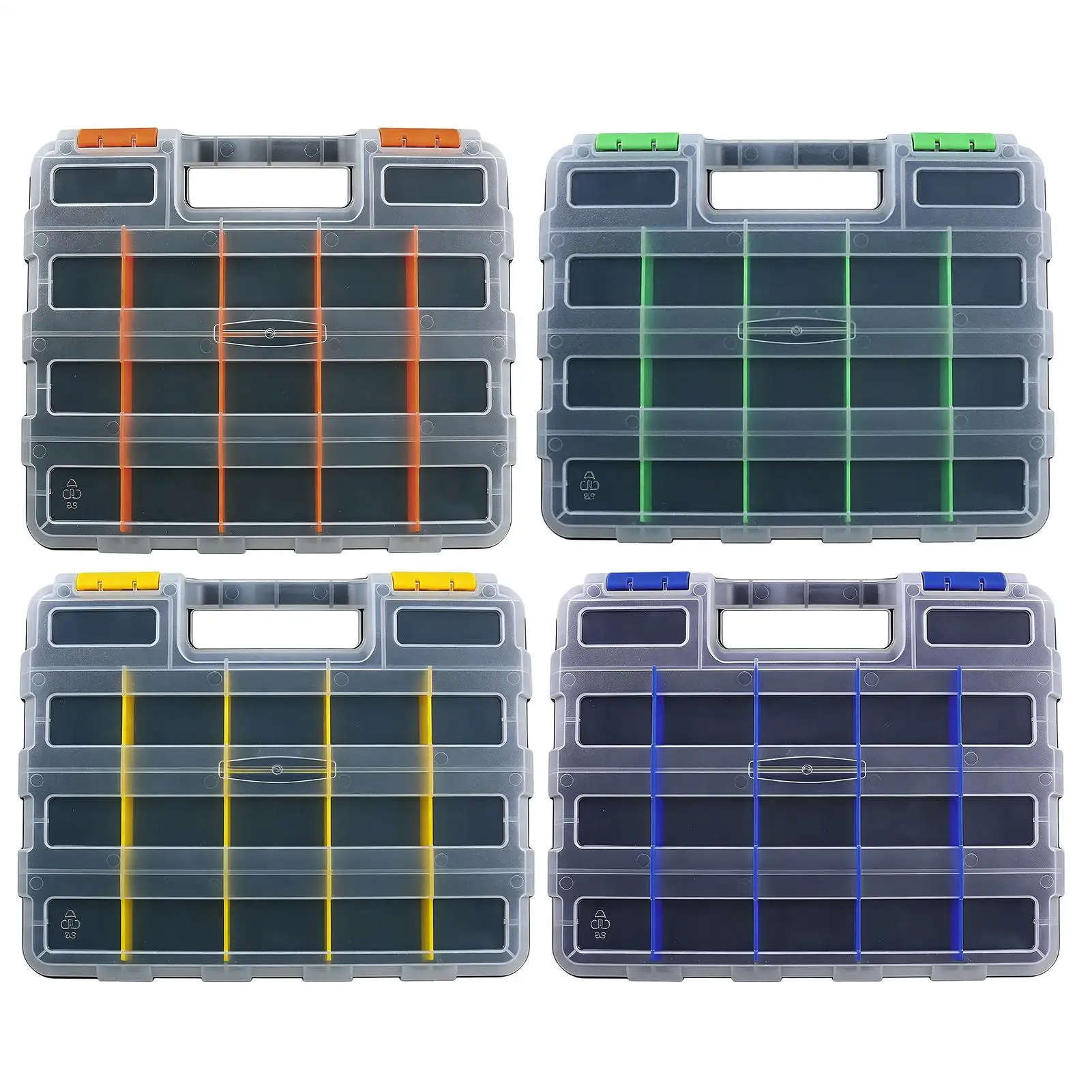 34 مقصورة المسمار المنظم مربع المسمار الحرفية مجوهرات المنظم صندوق أجزاء معدنية الأجهزة أداة مفك أداة إصلاح صندوق