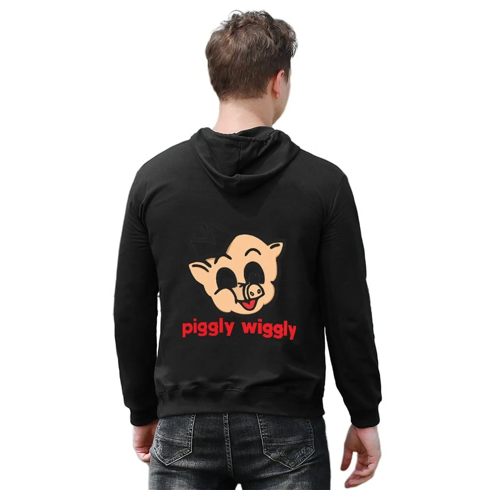 Vintage Piggly Wiggly Logo هوديي ملابس رجالي ملابس رجالية ملابس أنيمي ملابس رياضية كورية