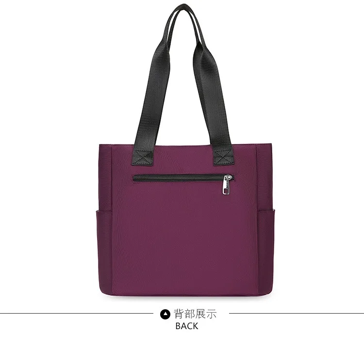 Neue, stilvolle, schlichte Umhängetasche in Unifarben für Damen, Nylon-Schultertasche, modische Handtasche mit großem Fassungsvermögen, Oxford-Handtasche. – Detail 5
