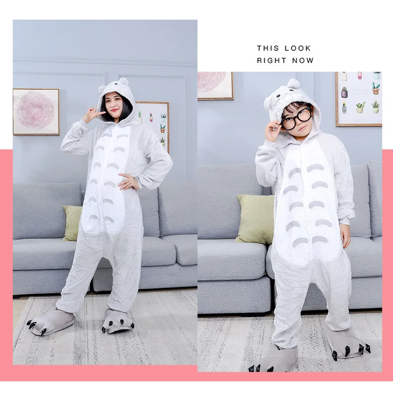 Kigurumi Totoro Cartoon Pajamas Onesies For Adults Women Men Animal Pyjamas Christmas Halloween Cosplay Party Costumes