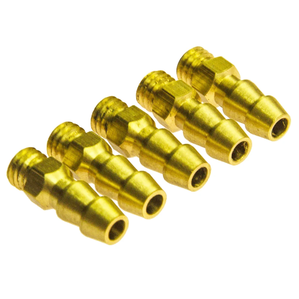 Mibidao 5 Stuks Messing M4 Schroefdraad Waterkoeling Kraan Tepels Brandstof Nozzles Voor Rc Model Boot Diy Onderdelen