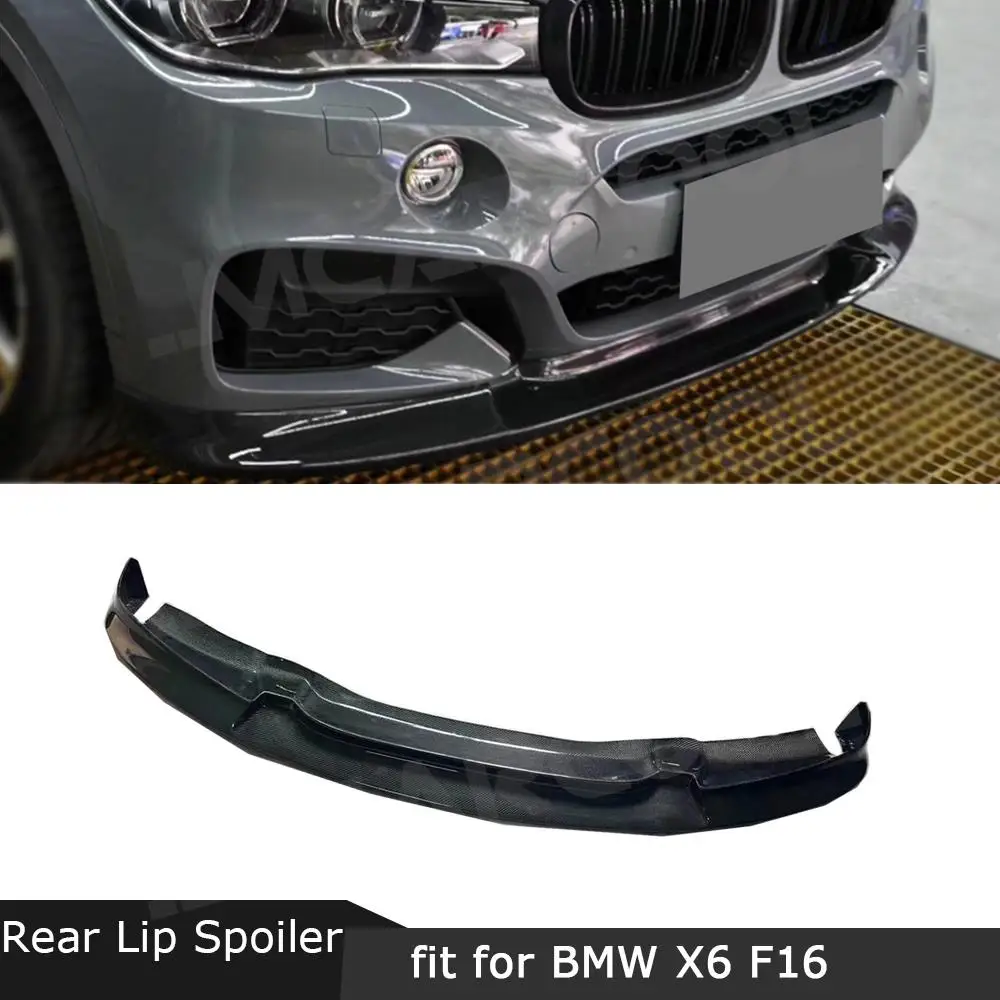 

JMCARCOOL Carbon fiber Front Lip Bumper Spoiler Splitter Front Bumper Cover Car Accessories For BMW X6 F16 Sport 2014-2018