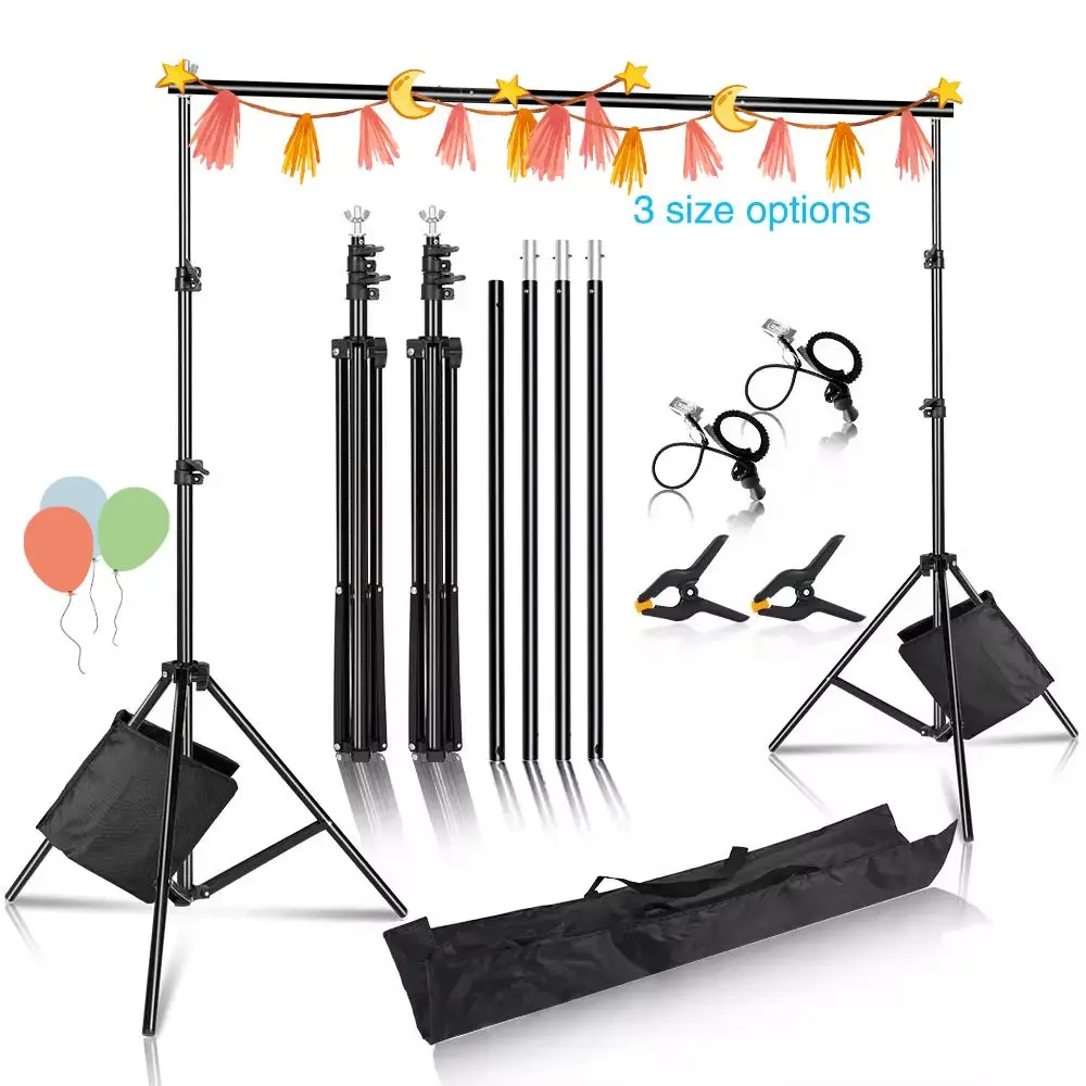Backdrop Stand Photo Background Support Studio Light Tripod Photography Green Screen Backdrops Birthday ChromaKey Weight Bags
