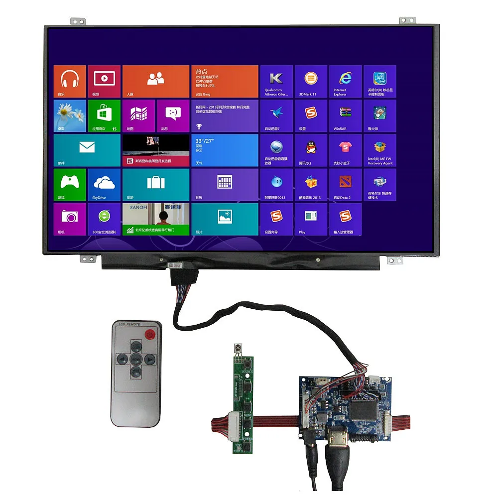 

14 Inch 1600*900 LCD Display Screen Driver Control Board HDMI-Compatible DIY Monitor Kit For Raspberry/Banana/Orange Pi PC