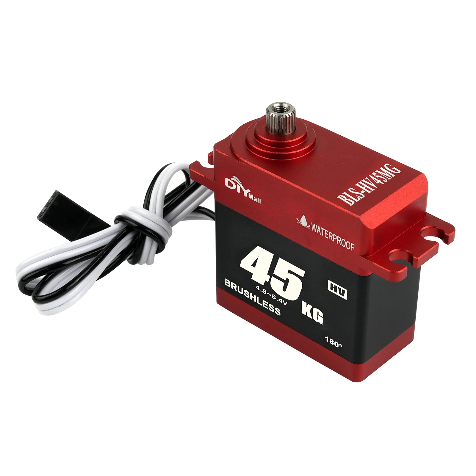 BLS-HV45MG 45KG Brushless Digital Servo HV 8.4V Caixa de alumínio Metal Gear 180/270/360 °   À prova d'água para robô de caminhão de carro RC