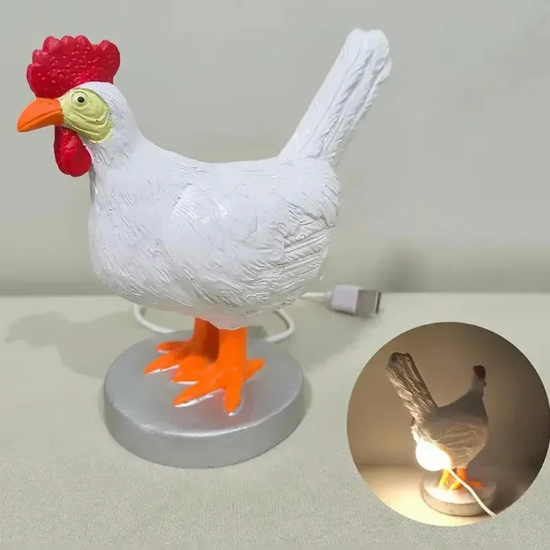 ไข่เป็ดโคมไฟไก่โคมไฟกลางคืนสัตว์จําลองอีสเตอร์ Carnival Party Chick เครื่องประดับของขวัญวันเกิดตกแต่งบ้านตารางโคมไฟกลางคืน
