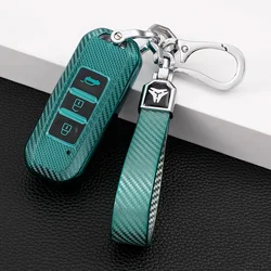 TPU Carbon Fiber Car Key Case Cover Bag Holder Fob Keychain for Wuling Baojun 510 730 360 560 RS-5 530 630 for Wuling Hongguang